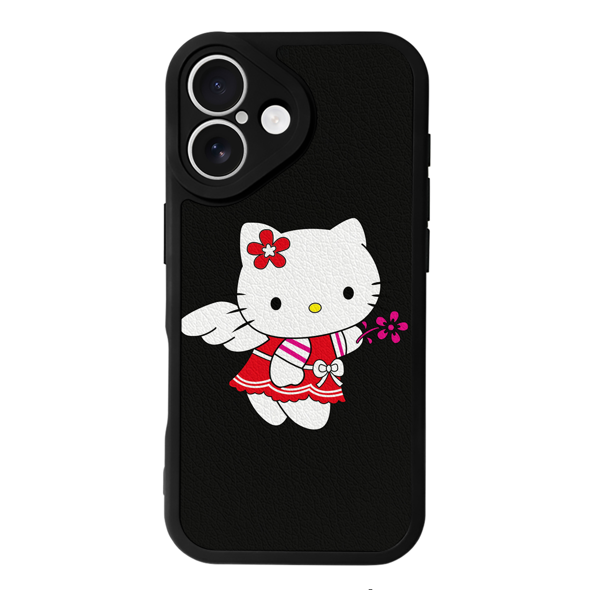 （画像用） Hello Kitty ハローキティ 【iPhone 16シリーズ対応】シリコンスマホケース（レザー調） 材質：シリコン